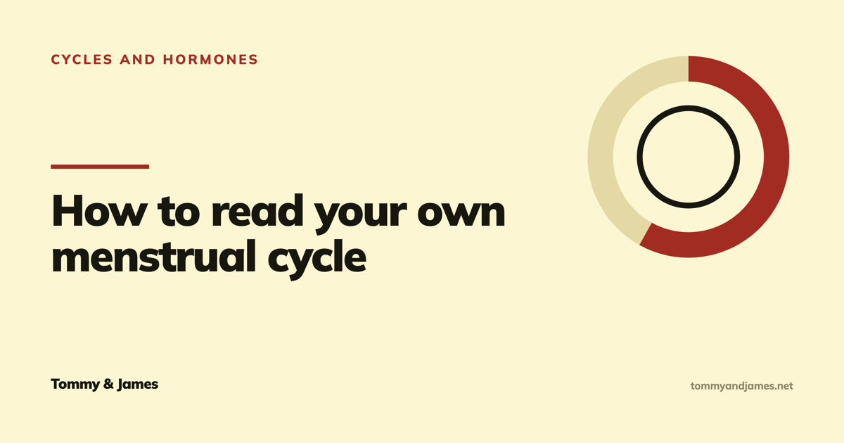 Cover card with a circular progress ring representing the phases of the menstrual cycle